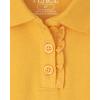 The Children’s Place baby-girls And Toddler Short Sleeve Ruffle Pique Polo(Yellow Pencil Single)