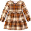 The Children’s Place Baby Girls’ Plaid Flannel Woven Tiered Dress(Hay Stack Plaid)