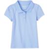 The Children’s Place Baby Girls and Toddler Girls Short Sleeve Pique Polo, Daybreak, 3T