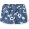 The Children’s Place Baby Girls’ and Toddler Tie Front Denim Pull On Shorts(Dahlia Print Wash)