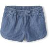 The Children’s Place Baby Girls’ and Toddler Tie Front Denim Pull On Shorts(Rose Wash)