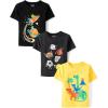 The Children’s Place Baby-Boys and Toddler Dino,Animals,Sharks Short Sleeve Graphic T-Shirts,3 Pack(Space/Sports/Dinos)