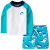 The Children’s Place Baby-Boys and Toddler Long Sleeve Rashguard and Swim Trunks, 2 Piece Set(Sea Sharks)