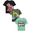 The Children’s Place Baby-Boys and Toddler Sports,Cars,Trucks Short Sleeve Graphic T-Shirts,3 Pack(Construction/Mamas Boy/Fire Truck)