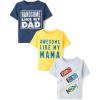 The Children’s Place Baby-Boys and Toddler Sports,Cars,Trucks Short Sleeve Graphic T-Shirts,3 Pack(Handsome/Awesome/Cars)