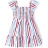 The Children’s Place Baby-Girls and Toddler Short Sleeve Casual Dresses(Red White and Blue Stripe)