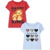 The Children’s Place Baby-Girls and Toddler Unicorns,Butterflies,Trends Short Sleeve Graphic T-Shirts,2 Pack(Love My Daddy/Daddy King)