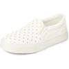 The Children’s Place Girls Girls Casual Slip on Platform Shoes(Perforated White)