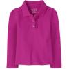 The Children’s Place Girls’ Long Sleeve Ruffle Pique Polo(Aurora Pink Single)