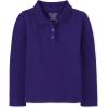 The Children’s Place Girls’ Long Sleeve Ruffle Pique Polo(Regal Violet Single)