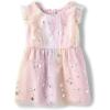 The Children’s Place Girls and Toddler Short Sleeve Fashion Dress(Ombre Foil)
