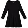 The Children’s Place Girls and Toddler Solid Long Sleeve Skater Dress(Black Single)
