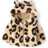 The Children’s Place baby-girls And Toddler Cozy Sherpa Hooded Full Zip Jacket(Leopard Critter)