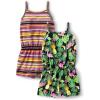 The Children’s Place baby-girls And Toddler Girls Strappy Shorts Romper(Black Stripe/Tropical)