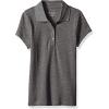 The Children’s Place baby-girls And Toddler Short Sleeve Ruffle Pique Polo(Dark Heather Gray)