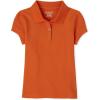 The Children’s Place baby-girls And Toddler Short Sleeve Ruffle Pique Polo(Flame)