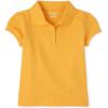 The Children’s Place baby-girls And Toddler Short Sleeve Ruffle Pique Polo(Yellow Pencil)