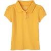 The Children’s Place baby-girls And Toddler Short Sleeve Ruffle Pique Polo(Yellow Pencil Single)