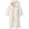 The Children’s Place unisex-baby And Newborn Fleece Hoodie Zip Front Bunting Snowsuit(Bunnys Tail)