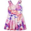 The Children’s Place,and Toddler Girls Short Sleeve Fashion Dress(Pink Tie Dye)