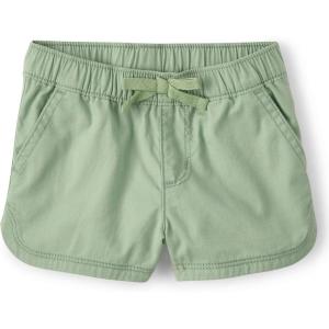 The Children’s Place Baby Girls’ and Toddler Tie Front Denim Pull On Shorts(Soft Fern)