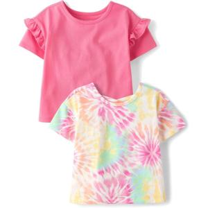 The Children’s Place Baby-Girls Everyday Casual Short Sleeve Knit Shirts(Cosmos 2-pack)