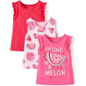 The Children’s Place Baby-Girls and Toddler Assorted Tank Tops(Watermelon 3-pack)