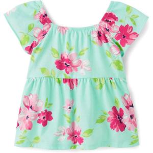 The Children’s Place Baby-Girls and Toddler Short Sleeve Flutter Shirt(Mint Tea)