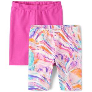The Children’s Place Girls Solid Bike Shorts(Pink Summer 2-pack)