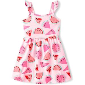 The Children’s Place Girls and Toddler Short Sleeve Fashion Dress(Watermelons)