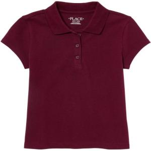 The Children’s Place baby-girls And Toddler Short Sleeve Ruffle Pique Polo(Red)