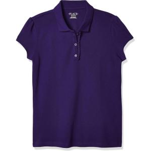 The Children’s Place baby-girls And Toddler Short Sleeve Ruffle Pique Polo(Regal Violet)