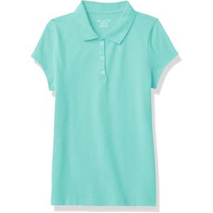The Children’s Place baby-girls And Toddler Short Sleeve Ruffle Pique Polo(Seafrost)