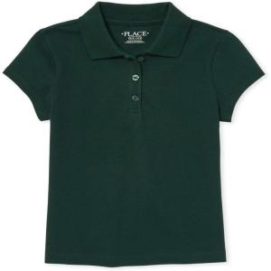 The Children’s Place baby-girls And Toddler Short Sleeve Ruffle Pique Polo(Spruceshad)