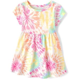 The Children’s Place,and Toddler Girls Short Sleeve Fashion Dress(Cosmos)
