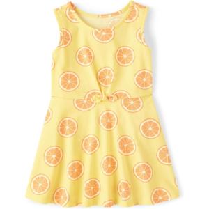 The Children’s Place,and Toddler Girls Short Sleeve Fashion Dress(Orange Slices)