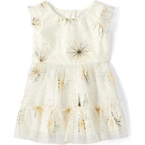 The Children’s Place,and Toddler Short Sleeve Dressy Dress(Holiday Sparkle)