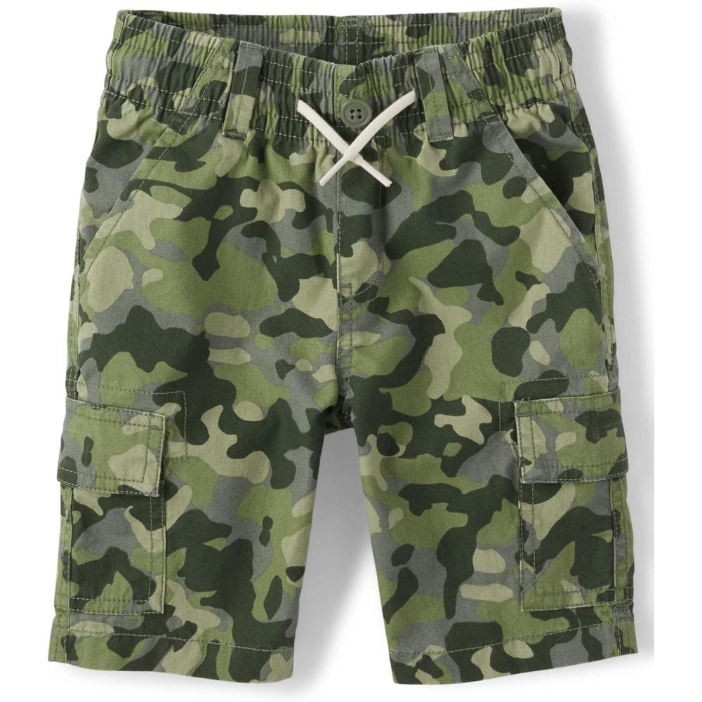 imageThe Childrens Place Baby Boys and Toddler Boys Pull on CargoGreen Camo