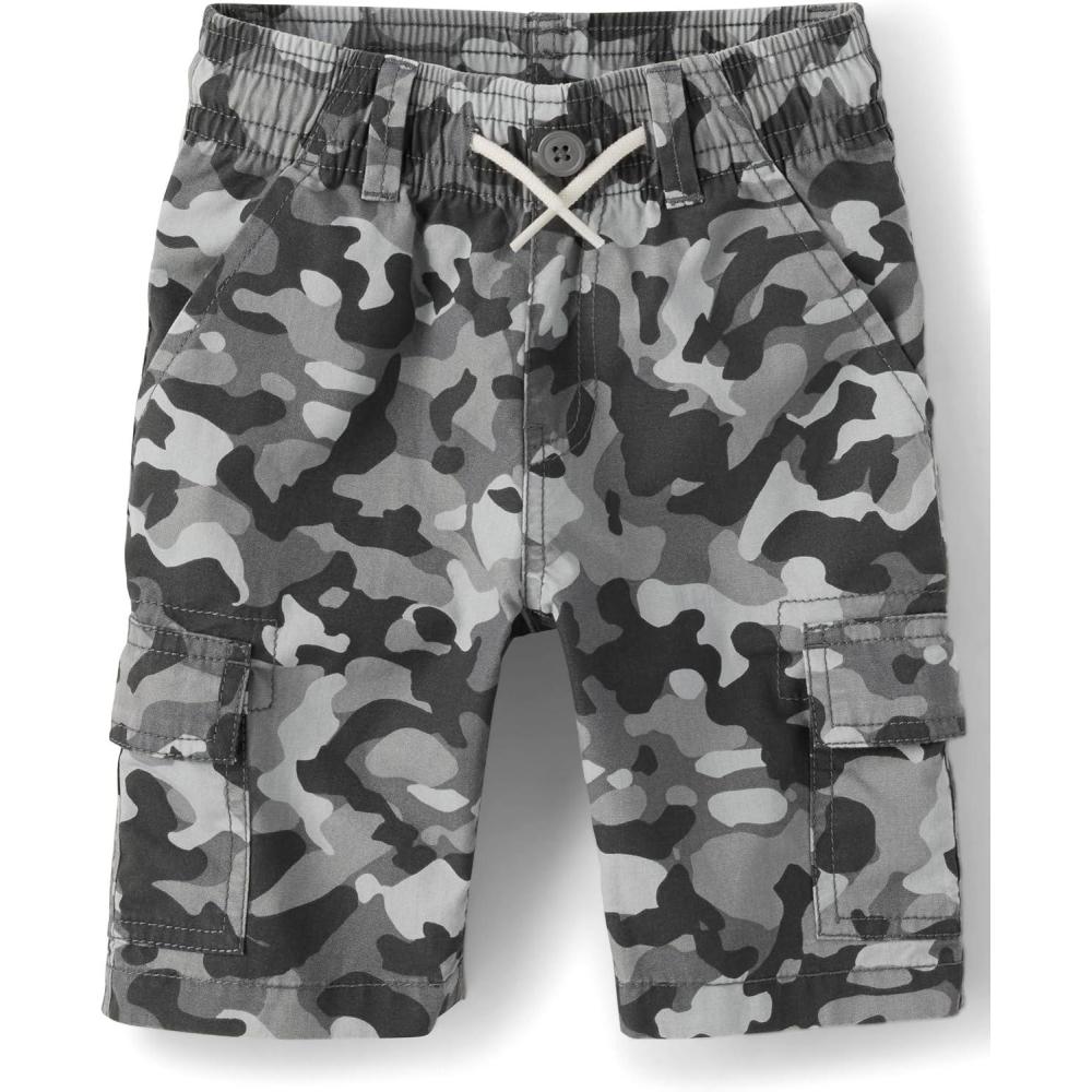 imageThe Childrens Place Baby Boys and Toddler Boys Pull on CargoGrey Camo