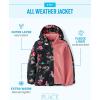 The Children’s Place Girls Heavy 3 in 1 Winter Jacket, Wind-resistant Water-resistant Shell, Fleece Inner(Black Floral)