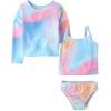 The Children’s Place Baby-Girls and Toddler Long Sleeve Rashguard and Tankini Swimsuit, 3 Piece Set(Gulf Blue)