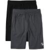 The Children’s Place Boys Performance Basketball Shorts(Black/Charcoal 2 Pack)