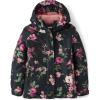 The Children’s Place Girls Heavy 3 in 1 Winter Jacket, Wind-resistant Water-resistant Shell, Fleece Inner(Black Floral)