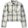 The Children’s Place Girls Long Sleeve Plaid Button Up Shirt(Dusky Blue)