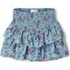 The Children’s Place Girls’ Pull-On Everyday Skorts(Blue Floral Smocked)