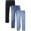 The Children’s Place Girls Skinny Jeans(Black/Indigo/Blue 3-pack)