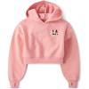 The Children’s Place girls Active Long Sleeve Hooded Sweatshirt(Pink Kiss)