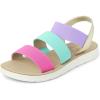 The Children’s Place girls Girls Elastic Band Sandals(Multicolor Triple Band)
