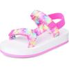 The Children’s Place girls Girls Sporty Sandals With Adjustable Straps(Pink Multi)