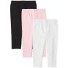 The Children’s Place,Girls,Assorted Everyday Capri Leggings(Black/Shell/White 3-pack)